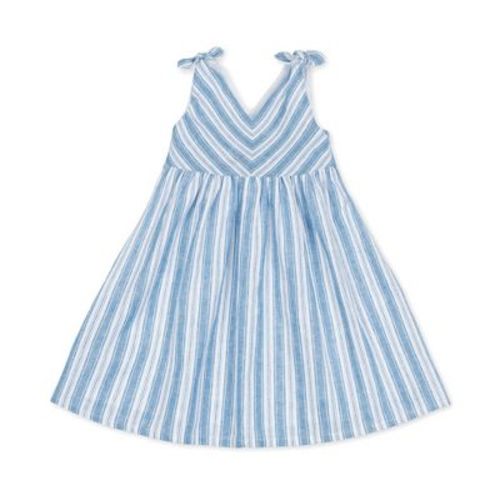 Hope & Henry Girls' Sleeveless Bow Shoulder Swing Dress, Infant, 6-12 Months