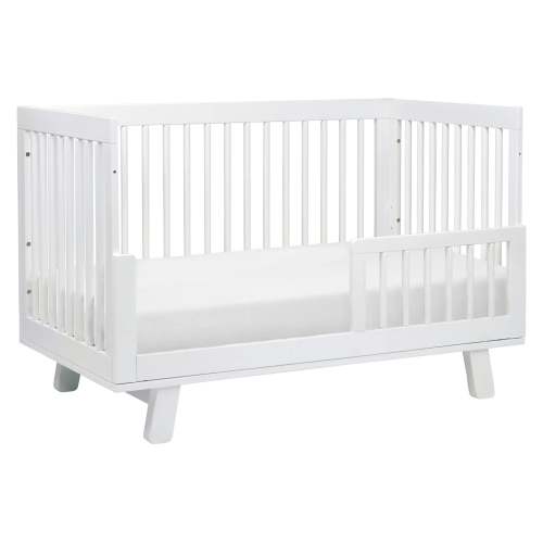 Babyletto Hudson 3-in-1 Convertible Crib with Toddler Rail - White