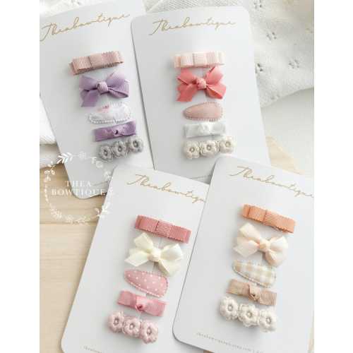 Mini Bow Snap Clip Set, toddler hair clips, Baby girl hair clips, tiny bow, grosgrain ribbon clip, baby bow, baby first hairclips