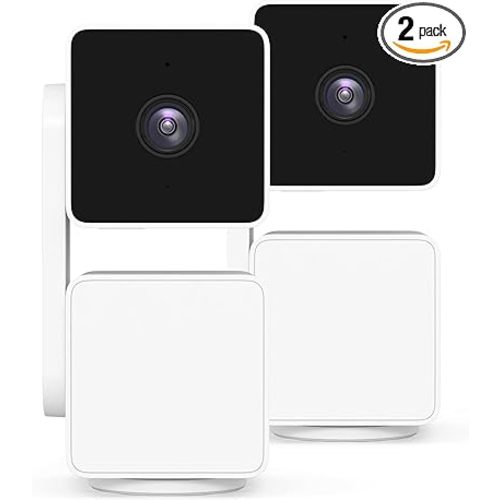 Amazon.com : WYZE Cam Pan v3 Indoor/Outdoor IP65-Rated 1080p Pan/Tilt/Zoom Wi-Fi Smart Home Security Camera with Color Night Vision, 2-Way Audio, Compatible with Alexa & Google Assistant, White, 2-Pack : Electronics
