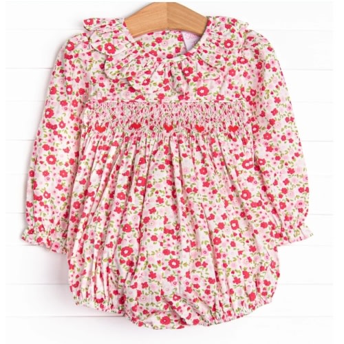 Hearts Adore Smocked Bubble, Red – Stitchy Fish