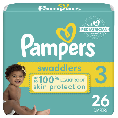 Pampers Swaddlers Diapers Size 3, 26 Count (Select for More Options)