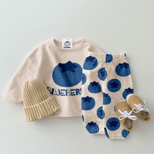 BLUEBERRY Baby 2 Piece Slogan Sets