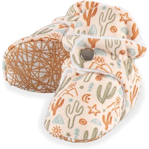 Unisex Cozy Fleece Baby Booties Cotton | Soft Sole and Non Slip
