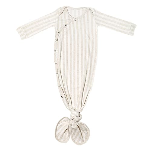 Copper Pearl Baby Gown - Knotted Newborn Sleepers for Baby Boy and Girl, Soft Stretchy Long Sleeve Infant Gowns with Bottom Tie and Hand Mittens, Perfect Hospital Coming Home Outfit (Coastal)