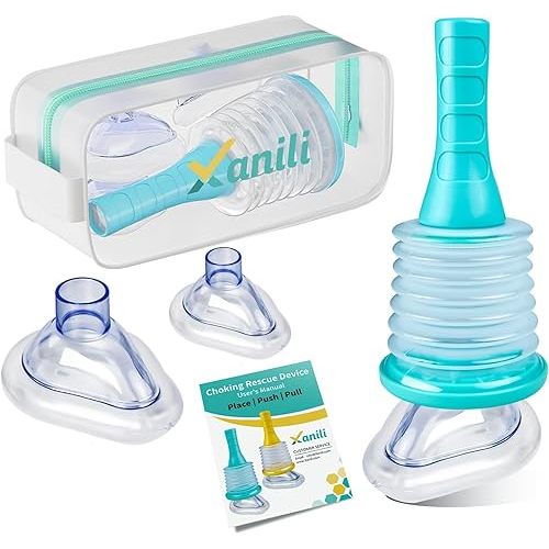 Choking Rescue Device, Portable Airway Suction Device, Anti Choking Device for Kids & Adults, Heimlich Device First Aid Kit for Children and Adults