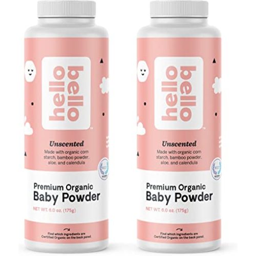 Hello Bello Premium Baby Powder - Hypoallergenic Talc-Free Blend - Vegan and Cruelty-Free - Fragrance-Free - 6.1 oz