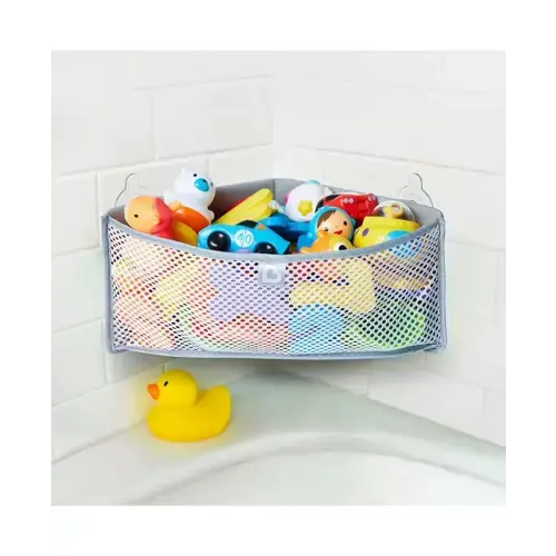 High'n Dry Corner Bath Toy Organizer, Grey