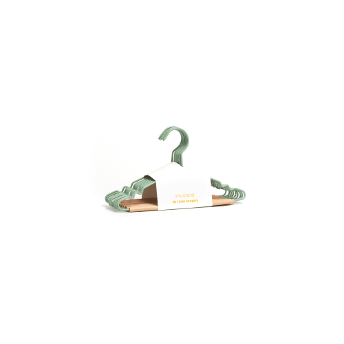 Hangers in Sage - kids metal clothes hangers