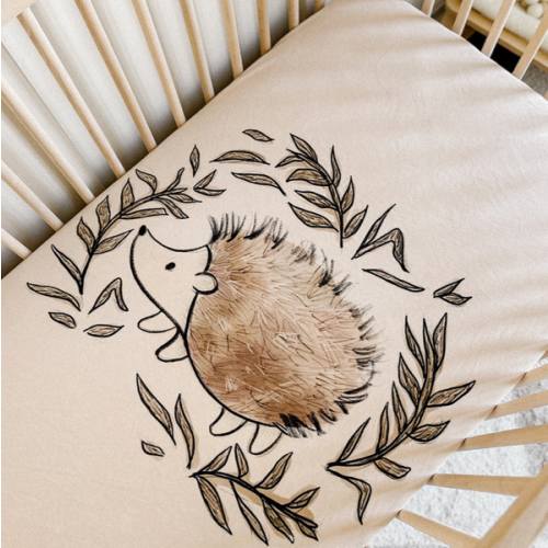 Organic Crib Sheets in Prickles Graphic