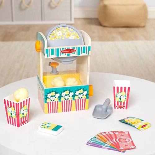 Melissa & Doug Fun at the Fair! Wooden Popcorn Popping Play Food Set