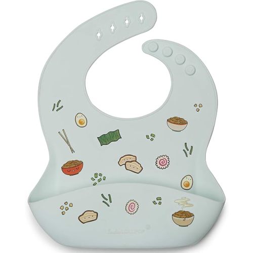 Loulou Lollipop Soft, Waterproof Silicone Feeding Bib for Babies and Toddlers