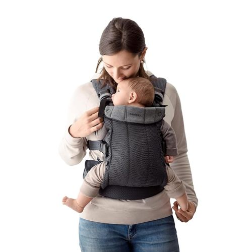 BabyBjörn Baby Carrier Harmony, Anthracite, 3D Mesh | 3-in-1 Ergonomic Baby Carrier; Newborn, Facing-in, Outward-Facing, and Back Carrying Positions Supported (7-40 lbs), Newborn to Toddler