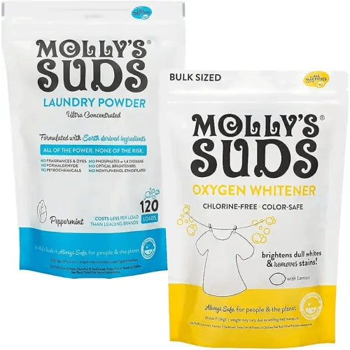 Molly's Suds The Bulk Bundle | Includes Original Laundry Detergent Powder and Oxygen Whitener