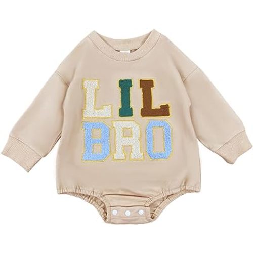 Twopumpkin Baby Toddler Girl Boy Sweatshirt/Romper Long Sleeve Sister Brother Matching Outfit Newborn Clothes