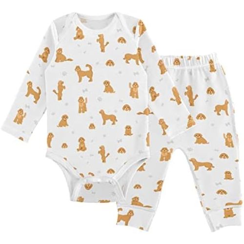 vvfelixl Baby Bodysuits Pants Sets Bernese Mountain Dog Long Sleeve Baby Clothes For Boys Girls 0-24 Months Puppy