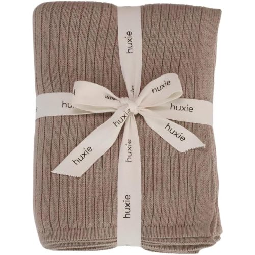 Knitted Organic Cotton Baby Blanket- Mochachino