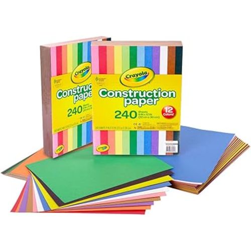 Crayola Construction Paper - 480ct (2pck), Bulk School Supplies For Kids, Teacher Classroom Must Have, Art Paper, Arts & Crafts