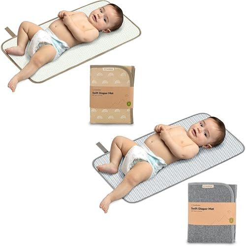 KeaBabies Portable Diaper Changing Pad - Waterproof Foldable Baby Changing Mat - Travel Diaper Change Mat - Lightweight Changing Pads for Baby - Baby Changer - Machine Washable