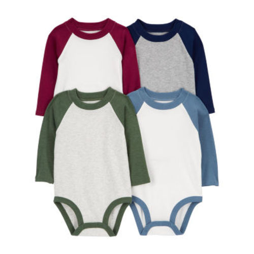 Carter's Baby Boys 4-pc. Crew Neck Long Sleeve Bodysuit
