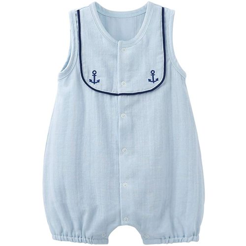 pureborn Baby Boys Girls Nautical Romper One-Piece Beach Outfit Summer Clothes 0-24 Months