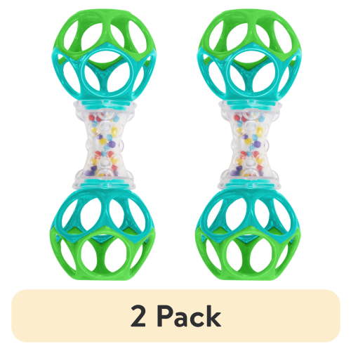 (2 pack) Oball Shaker Rattle Toy, Ages Newborn +