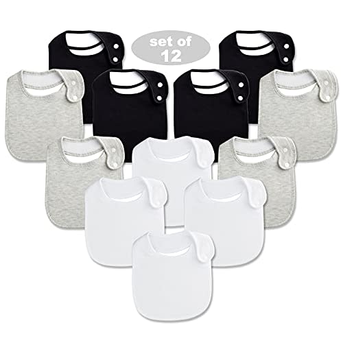 Baby Bandana Drool Bibs Soft and Absorbent 100% Organic Cotton Bandana Bibs Set for Boys Girls