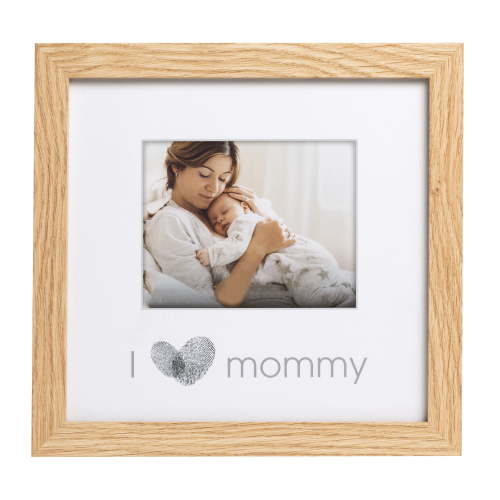 I Love Mommy Thumbprint Frame, Ultrasound Picture Frame, Pregnancy Announcement Photo Frame, Baby Keepsake Gift For Expecting Parents