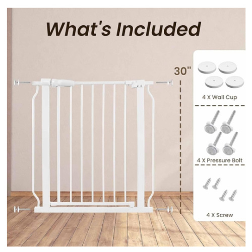 BalanceFrom Easy Walk-Thru Safety Gate for Doorways and Stairways with Auto-Close/Hold-Open Features, Fits 29.1-33.8 Openings, Multiple Heights, Multiple Colors