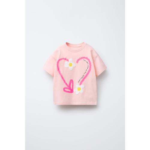 PRINTED T-SHIRT - Light pink | ZARA United States