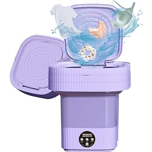 Portable Washing Machine,10L Folding Mini Washer with 3 Modes Deep Cleaning of underwear, baby clothes, Foldable Washing Machine for Apartments, Dorm, Camping, RV, Travel Laundry