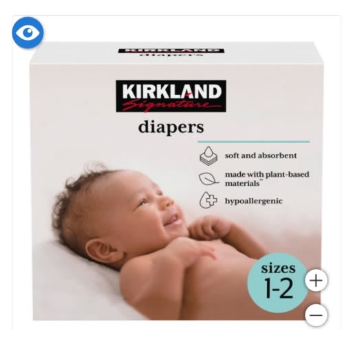 Kirkland Signature Diapers Sizes 1-2