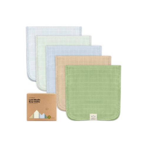 5-Pack Lumi Muslin Burp Cloths