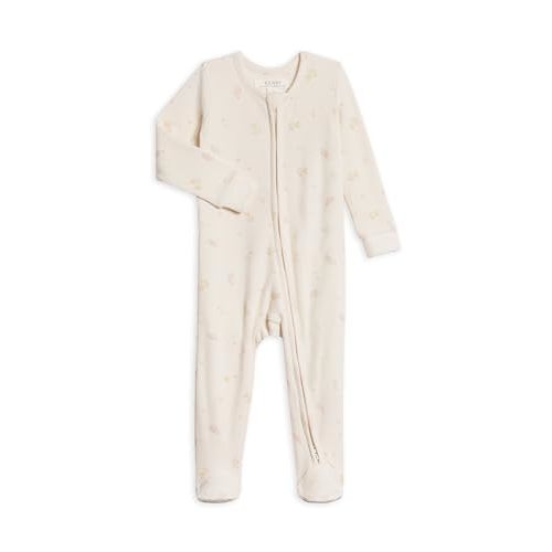Colored Organics Baby Zip-Up Footed Sleeper with 2-Way Zipper - Newborn Organic Cotton Pajamas