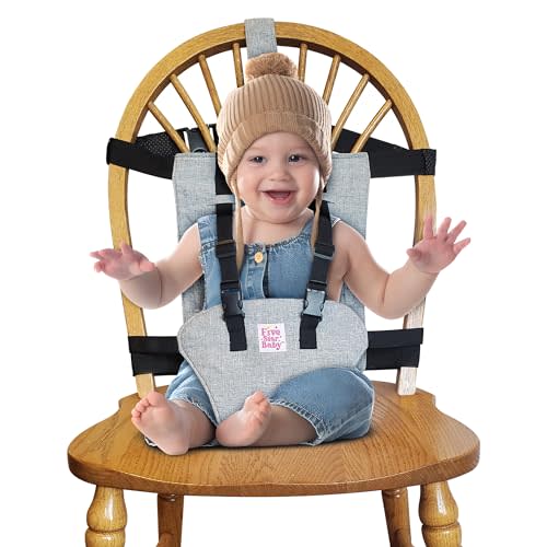 FiveStarBaby Travel Harness Seat for Toddlers - Portable High Chair for Travel | Baby Seat Harness for Golf Carts and Dining | Compact Chair for Babies - Grey