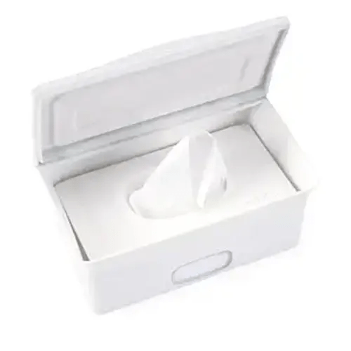 Ubbi Baby Wipes Dispenser | Baby Wipes Case | Baby Wipes Holder with Weighted Plate, Keeps Wipes Fresh and Non-Slip Rubber Feet, White - White Wipes Dispenser