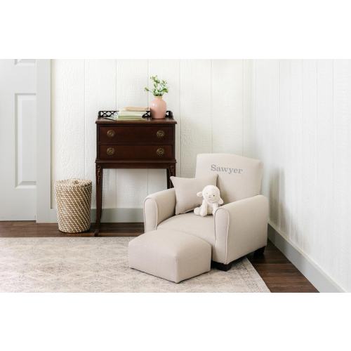 Personalized Kids Rocking Chair / Kids Chair - Oatmeal/Beige