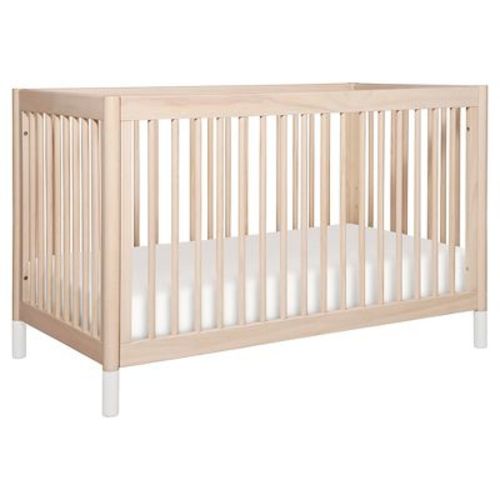 Babyletto Gelato 4-in-1 Convertible Crib With Toddler Rail - Honey/vegan Tan Leather Feet