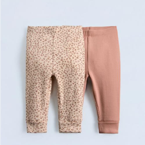 TWO-PACK OF RIBBED LEGGINGS - Brick | ZARA United States