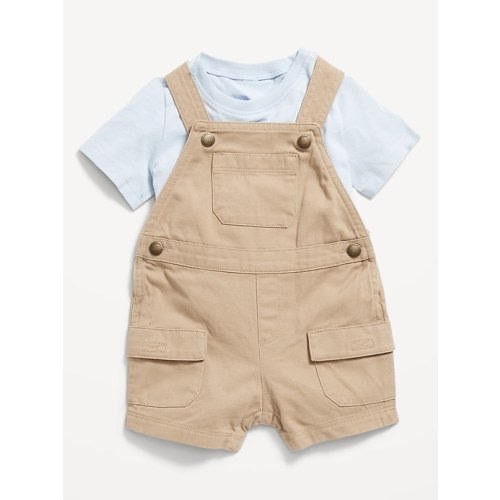 Short-Sleeve T-Shirt and Shortalls Set for Baby