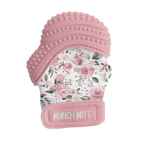 Malarkey Munch Mitt Teething Mitten Rosewood | Baby Bunting AU