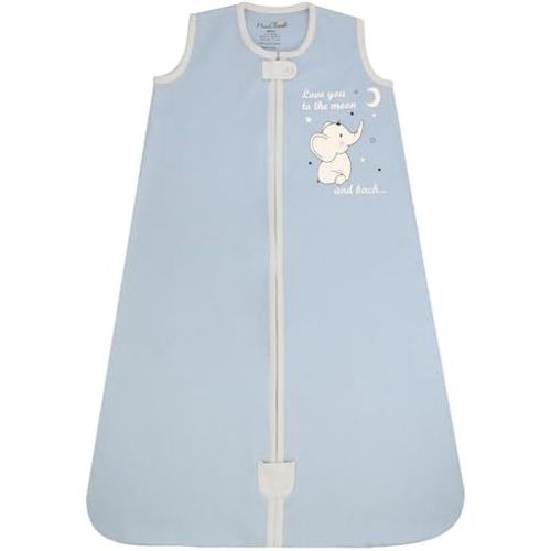 Baby Sleep Sack 1.0 TOG, Organic Cotton Baby Wearable Blanket with Two-Way Zipper, Swaddle Transition Baby Sleeping Bag, All-Season Sleep Sack for Newborn Infant Toddler Boy Girl, 0-6 Months, 1-Pack