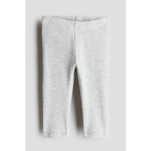 RIBBED COTTON LEGGINGS