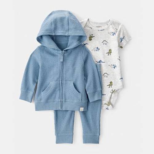 Baby Boy Carter's 3-pc. Dinosaur Jacket, Bodysuit & Pant Set