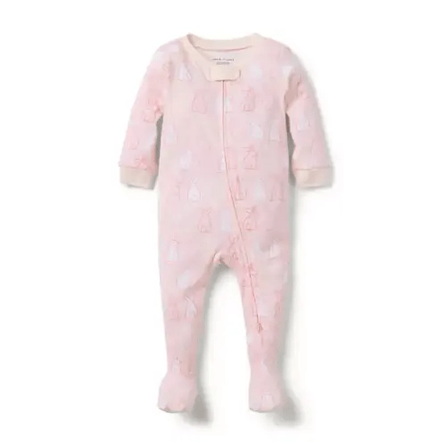 Baby Pink Confection Bunny Baby Good Night Footed Pajama In Bunny by Janie and Jack