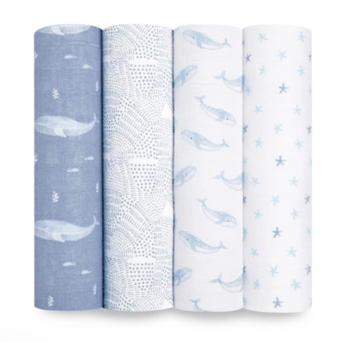 aden + anais | Oceanic Organic Muslin Swaddle Blanket 4pk