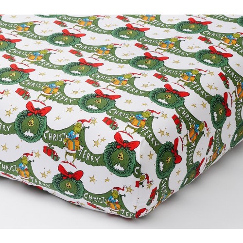 Dr. Seuss’s The Grinch™ Wreath Organic Crib Fitted Sheet