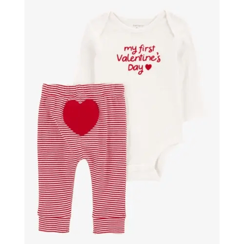 Baby 2-Piece My First Valentine's Day Bodysuit Pant Set - Carter's | Carter's