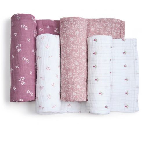 aden + anais | Heritage Floral Organic Muslin Swaddle Blanket 4pk