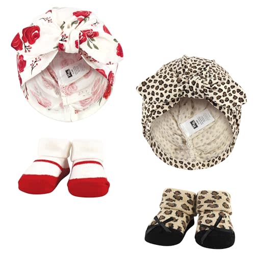 Hudson Baby Baby Girls Turban and Socks Set